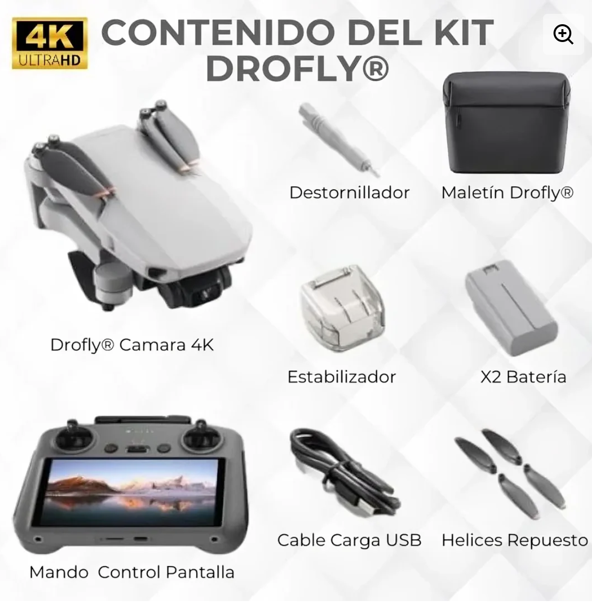 🚁 Dron con Doble Cámara 4K + Maletín Gratis